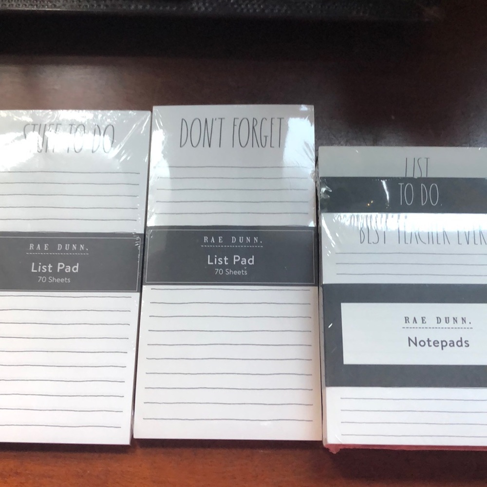 Rae dunn notepads.